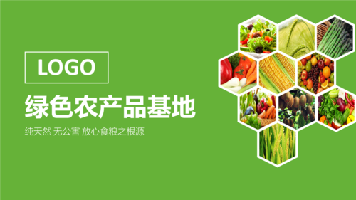 绿色农产品基地主题背景咨询,汇报,总结,计划模板-20p.pptx